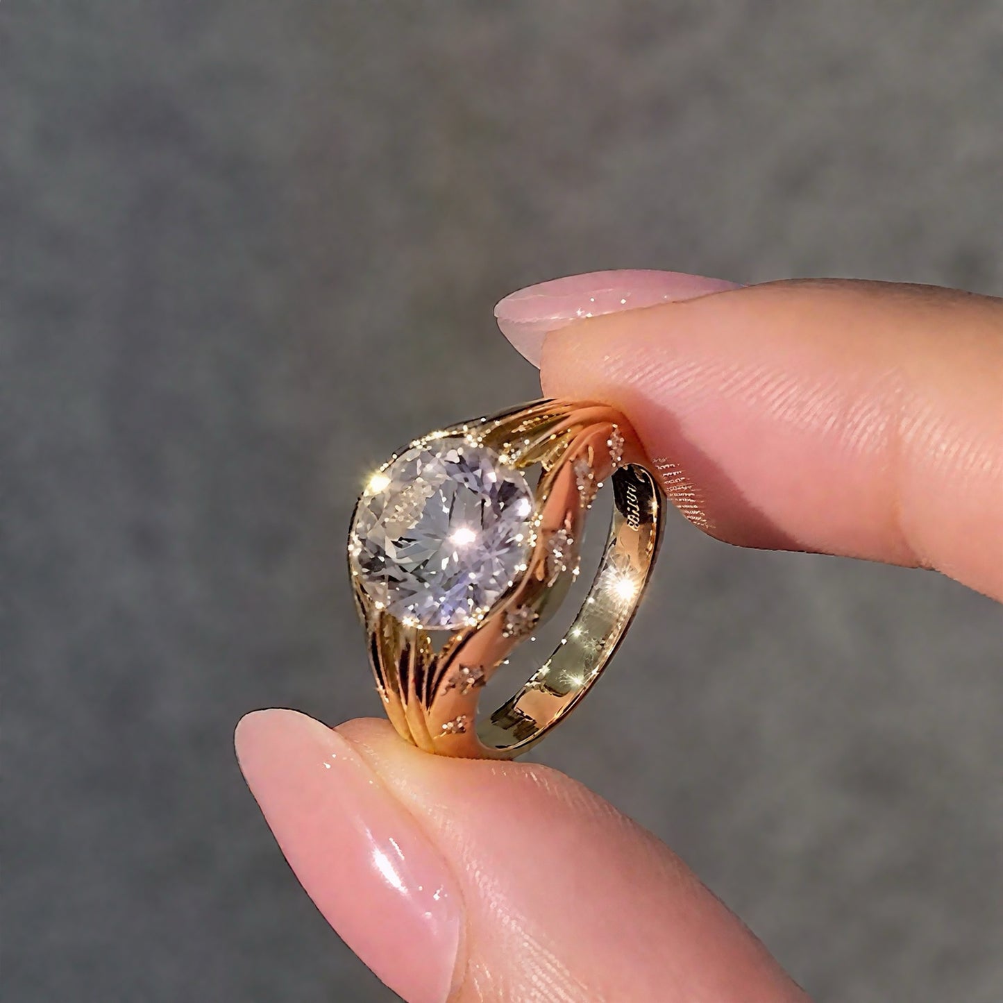 Velora Star Diamond Arc Ring