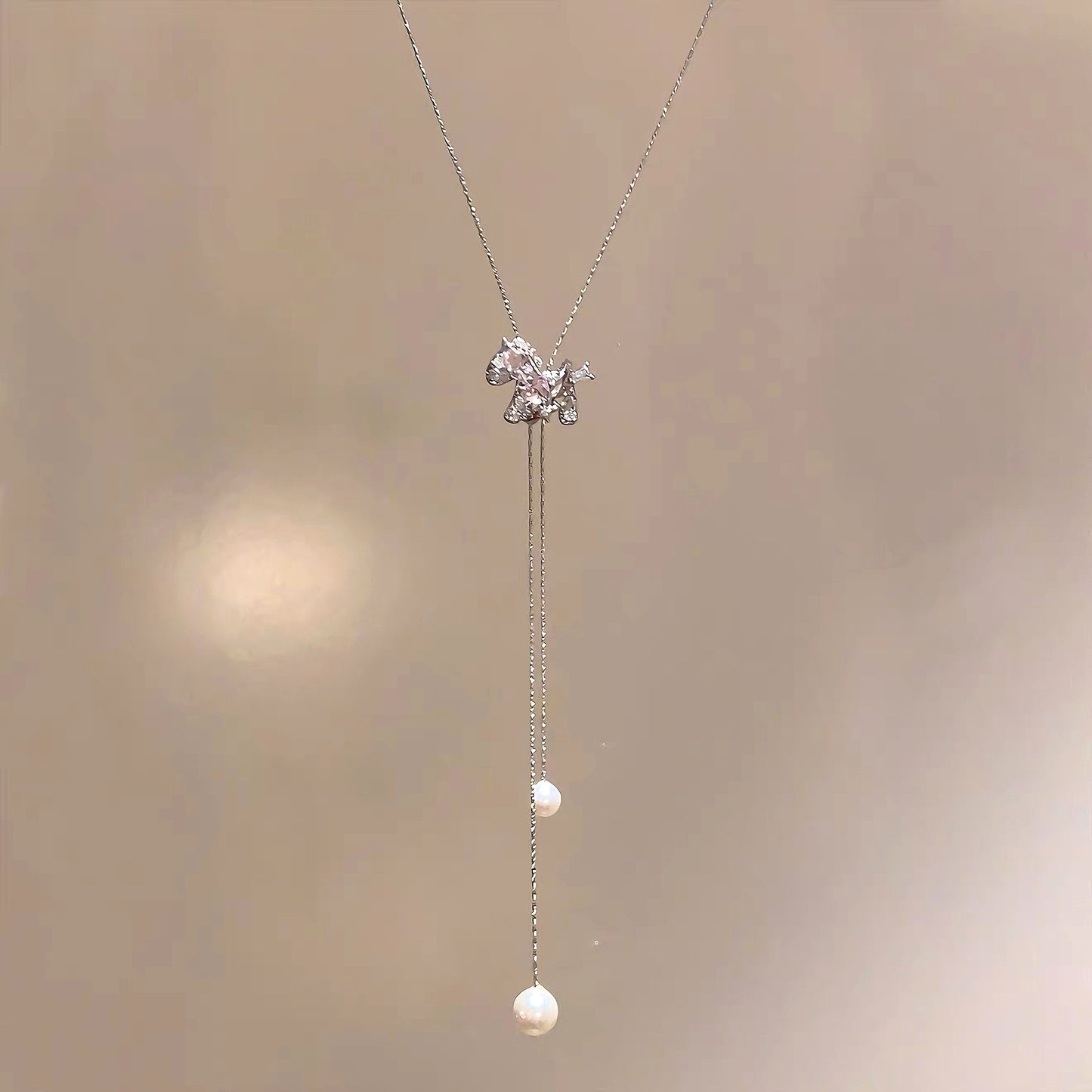 Pearl Pony Elegance Adjustable Long Necklace