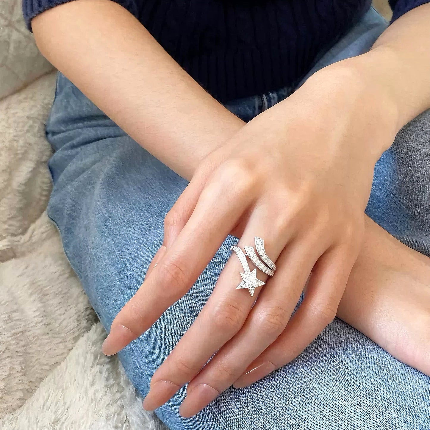 Shooting Star Comet Ring