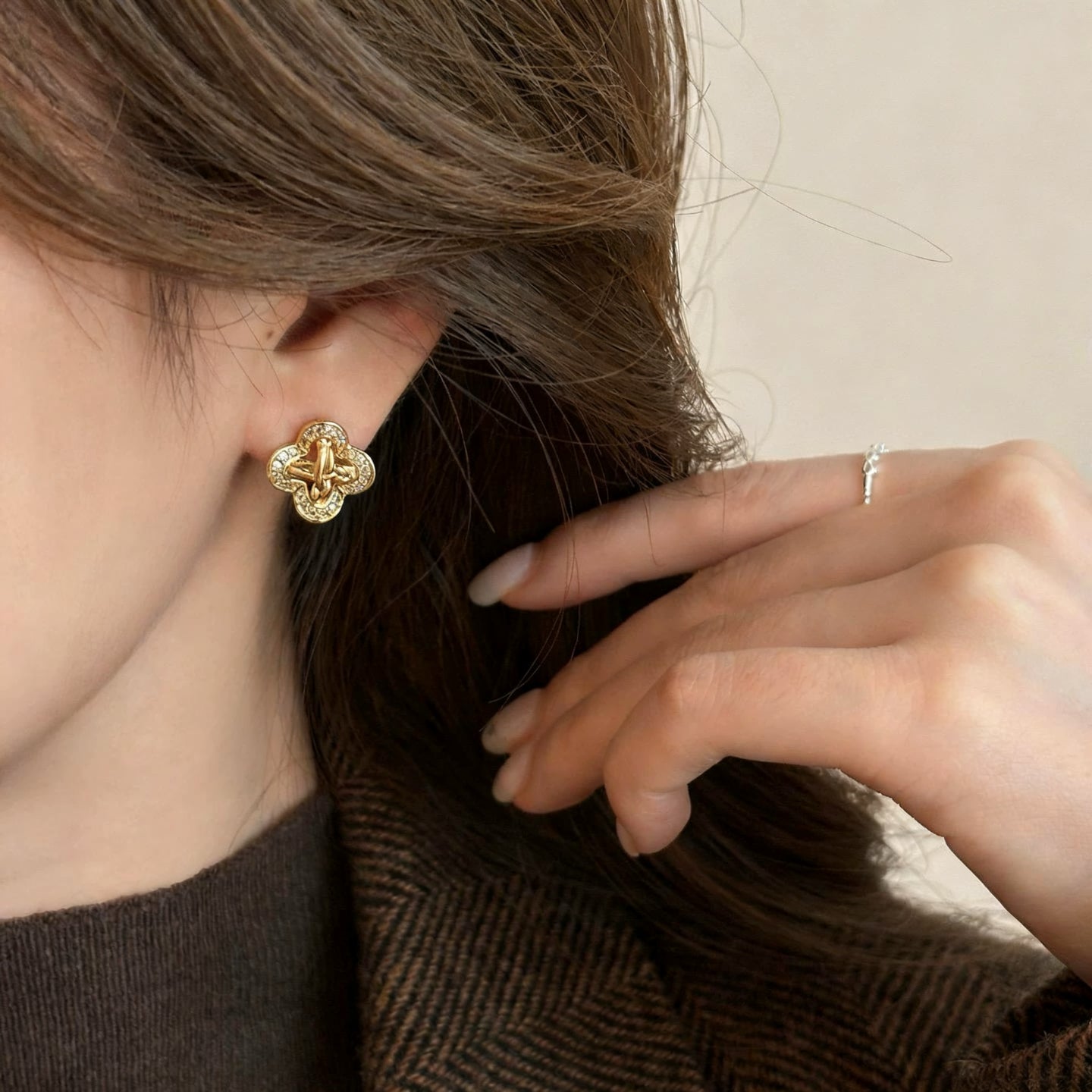 Lucky Clover Braided Ring