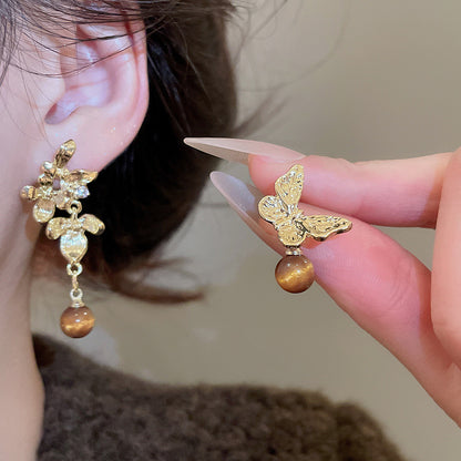 Butterfly Bloom Asymmetrical Earrings