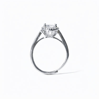 Brilliant Halo Pavé Ring