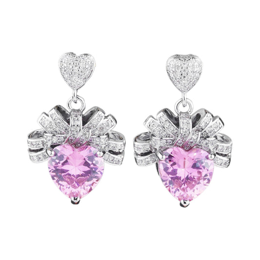 Heart and Bow Earrings