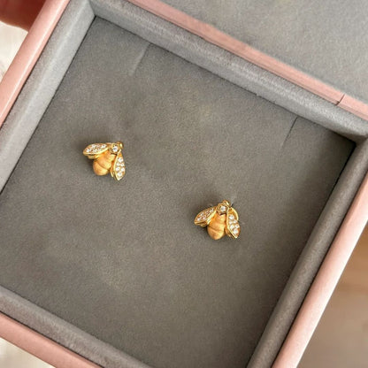 Golden Honeybee Charm Set