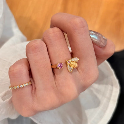 Golden Honeybee Charm Set