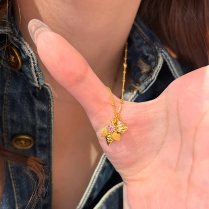 Golden Honeybee Charm Set