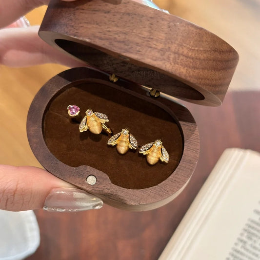 Golden Honeybee Charm Set