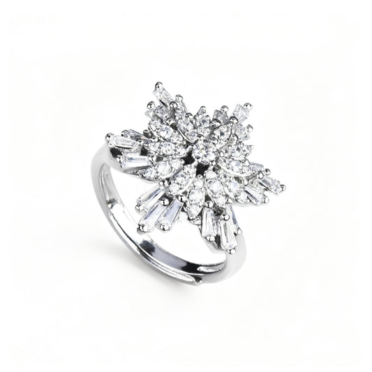 Snowflake Silver-plated Ring
