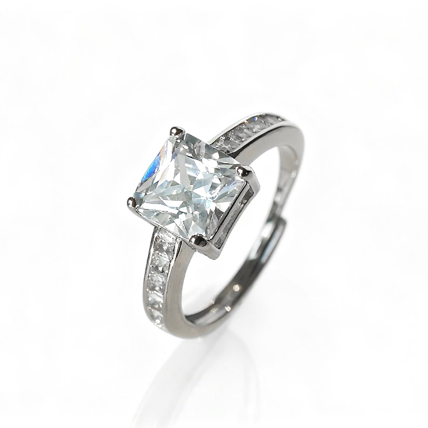 Princess-cut Pavé Ring