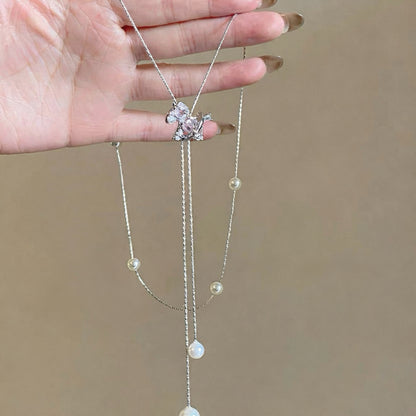 Pearl Pony Elegance Adjustable Long Necklace