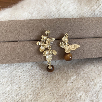 Butterfly Bloom Asymmetrical Earrings