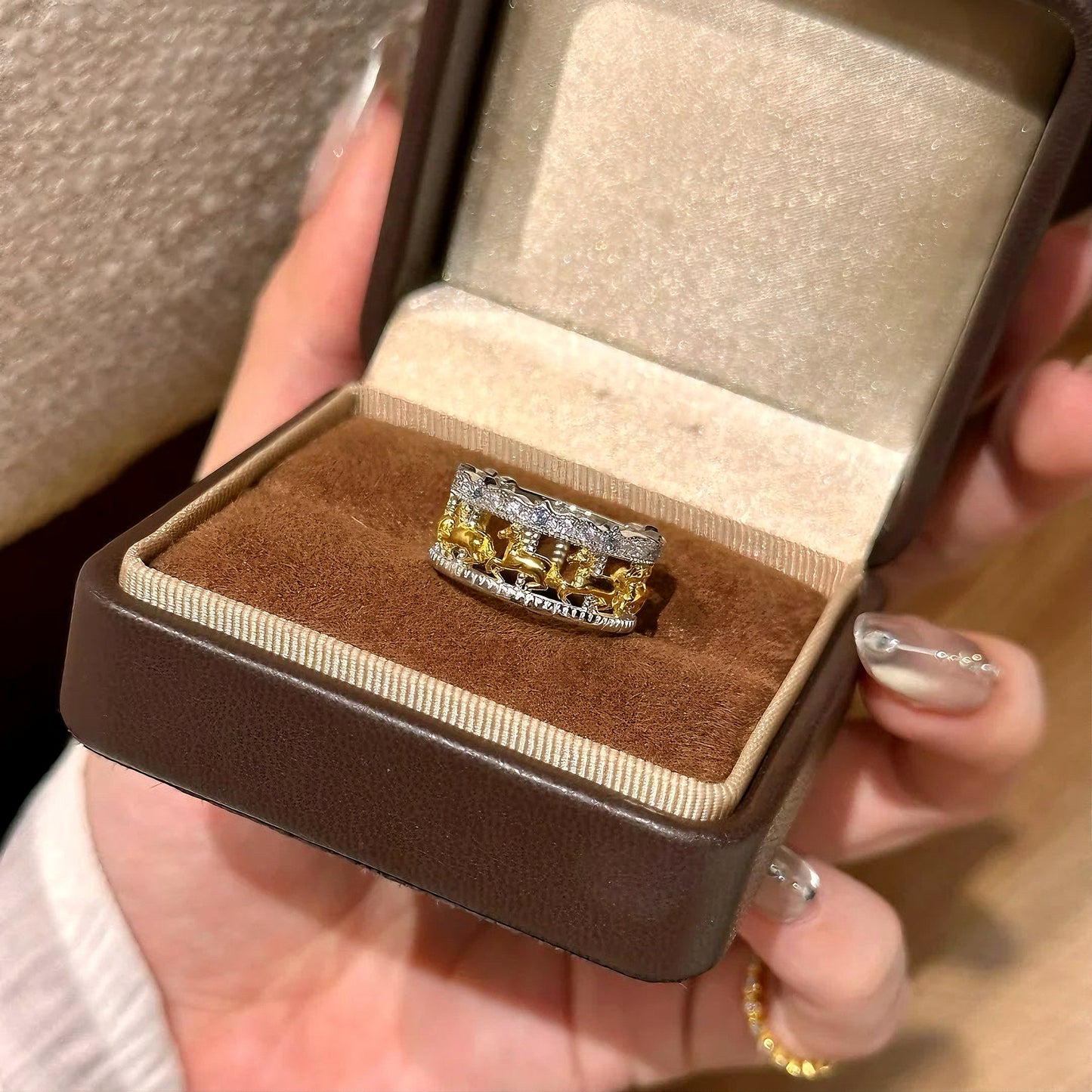 Merry-go-round Cutout Band Ring