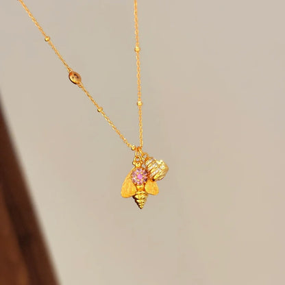 Golden Honeybee Charm Set