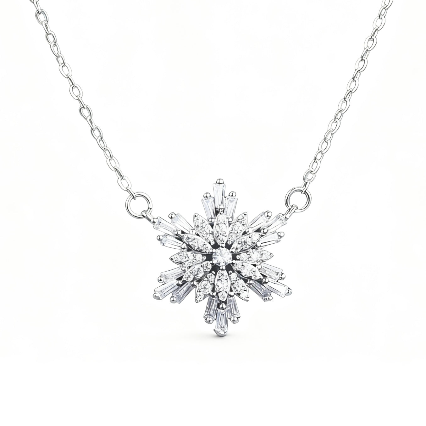 Snowflake Silver-plated Necklace