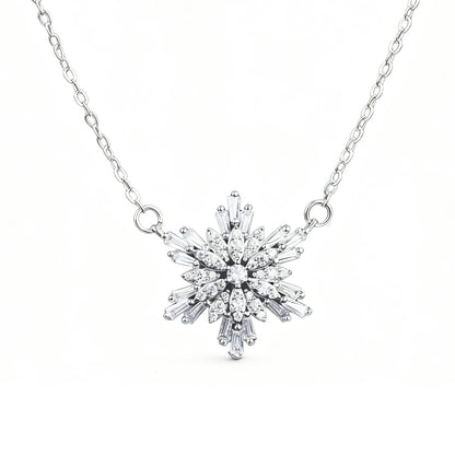 Snowflake Silver-plated Necklace
