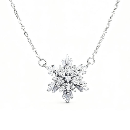 Snowflake Silver-plated Necklace