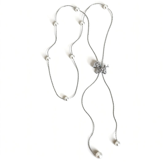 Pearl Pony Elegance Adjustable Long Necklace