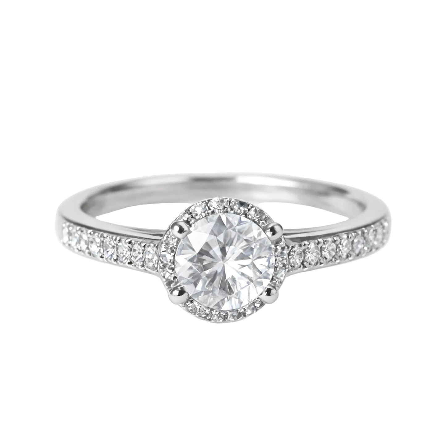 Brilliant Halo Pavé Ring