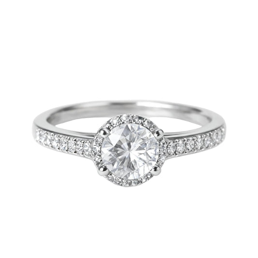 Brilliant Halo Pavé Ring