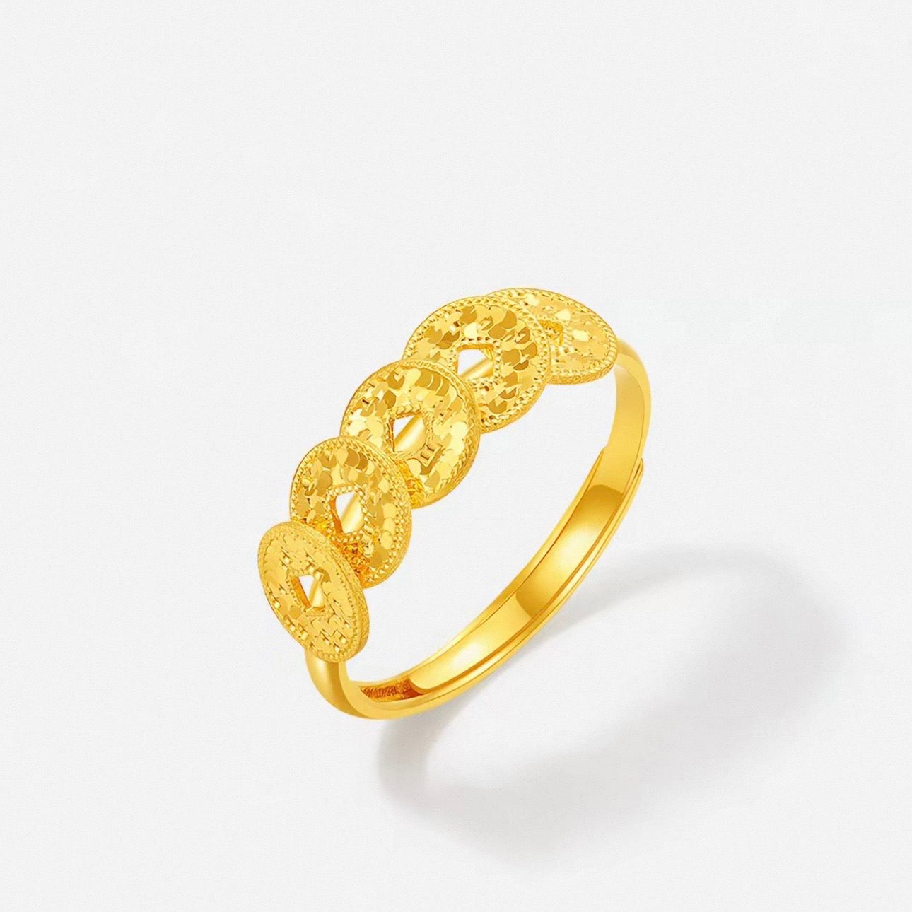 Golden Coin Ring – La Blancus