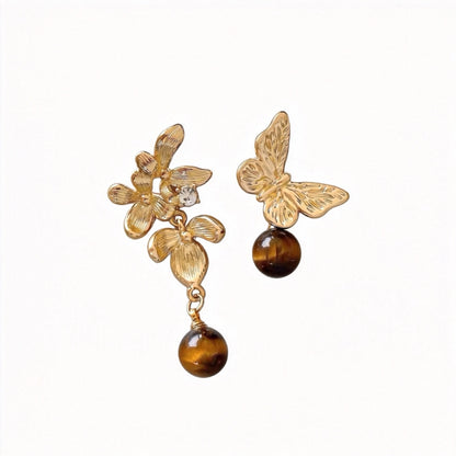 Butterfly Bloom Asymmetrical Earrings