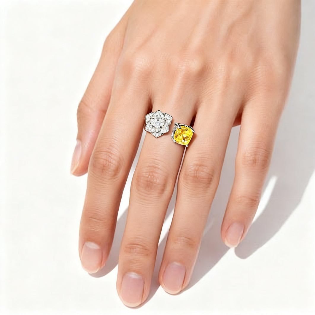 Dazzling Rose Open Ring