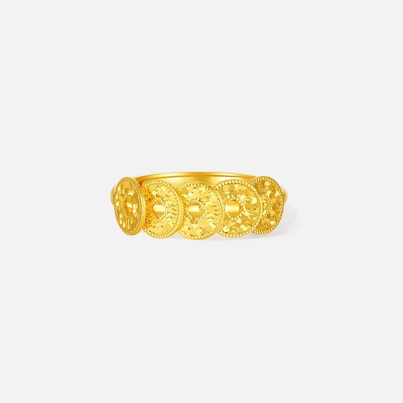 Golden Coin Ring – La Blancus