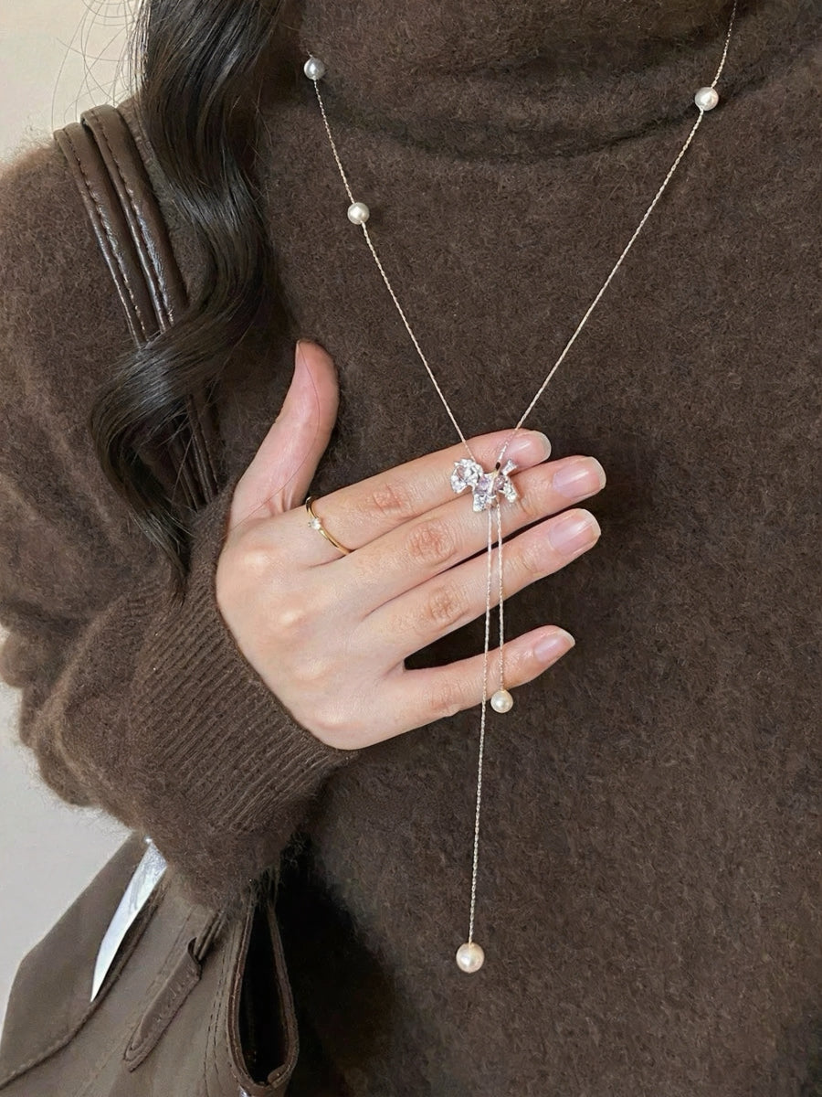 Pearl Pony Elegance Adjustable Long Necklace