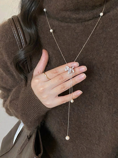 Pearl Pony Elegance Adjustable Long Necklace