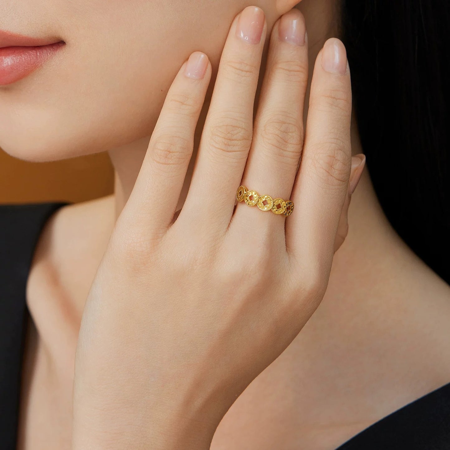 Golden Coin Ring
