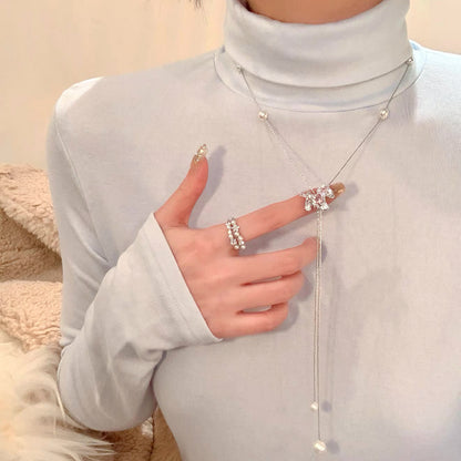 Pearl Pony Elegance Adjustable Long Necklace