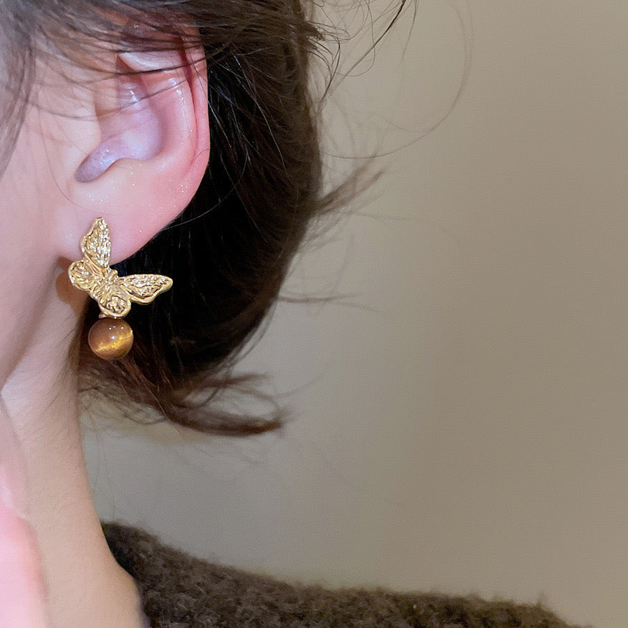 Butterfly Bloom Asymmetrical Earrings