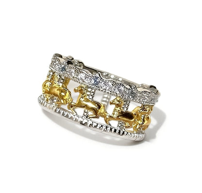 Merry-go-round Cutout Band Ring