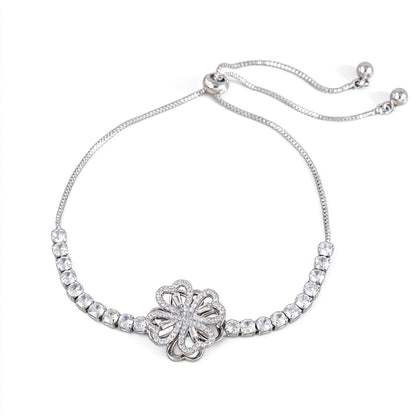 Diamond Clover Spinner Worry Ring