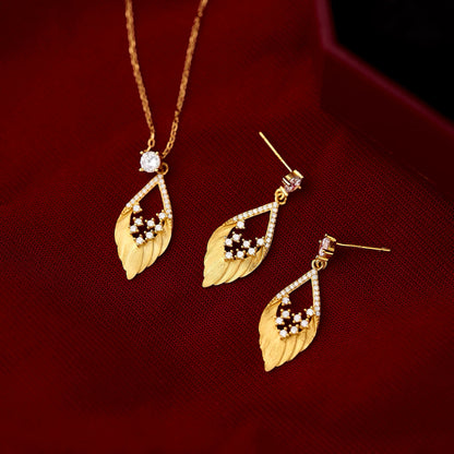 Golden Feather Earrings