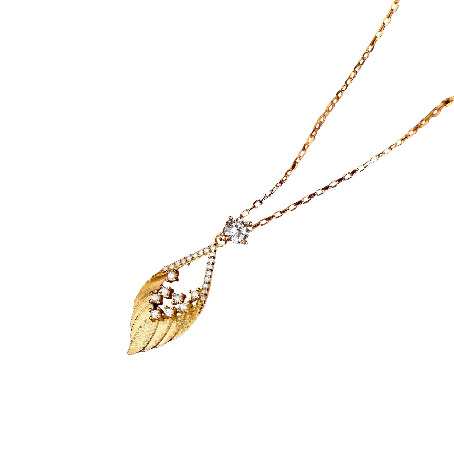 Golden Feather Earrings