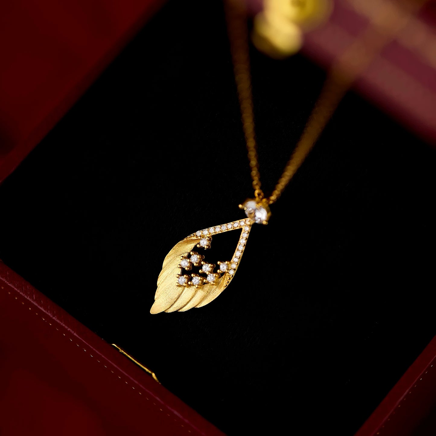 Golden Feather Earrings