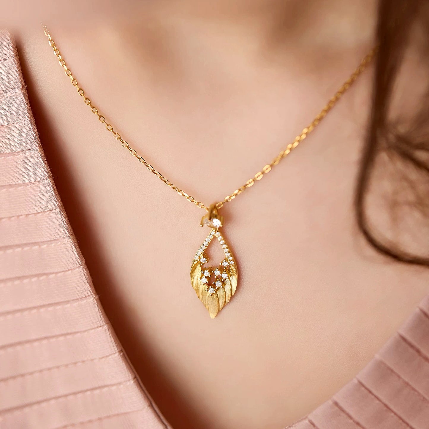 Golden Feather Earrings