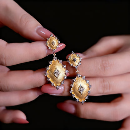 Elysian Brushed Gold Pendent Necklace