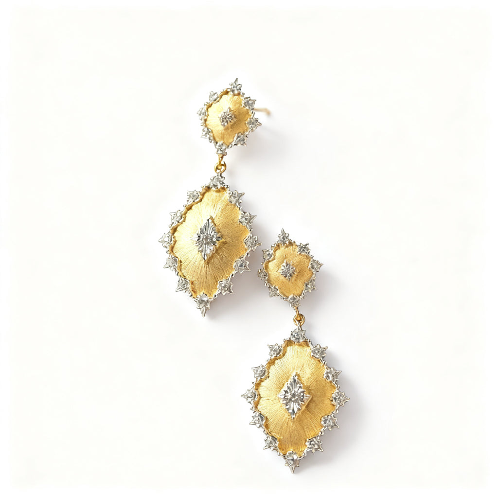 Elysian Brushed Gold Pendent Necklace