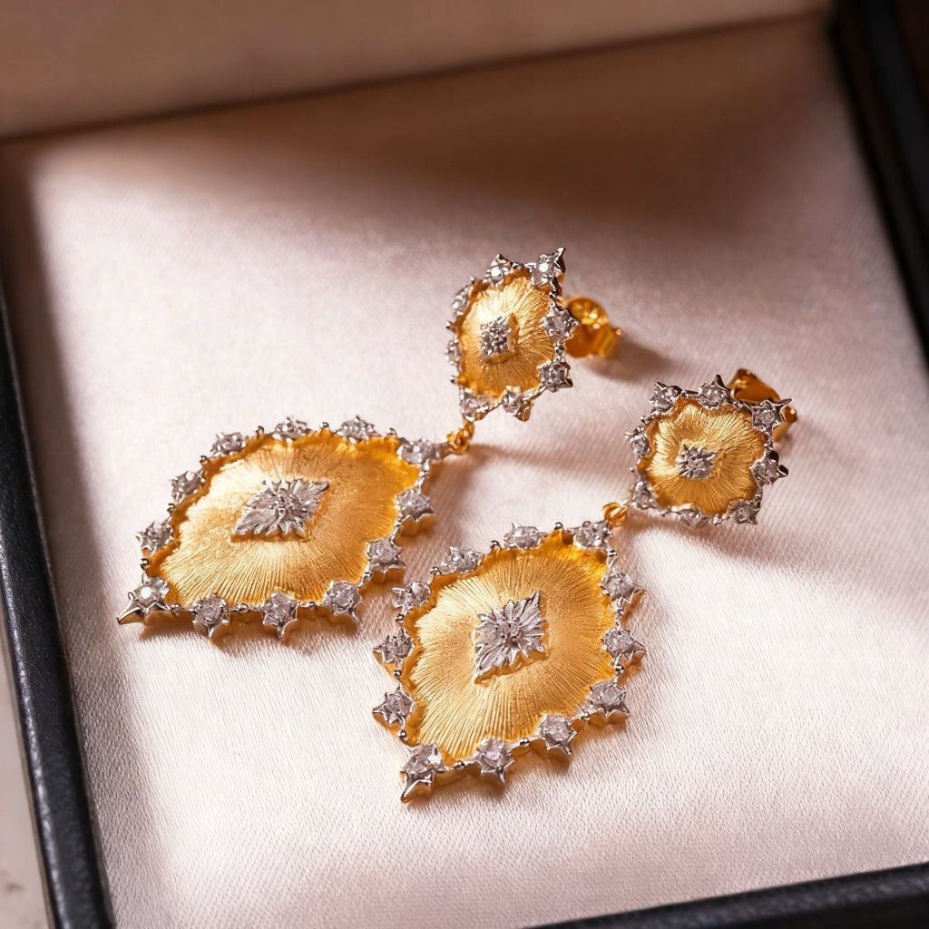 Elysian Brushed Gold Pendent Necklace