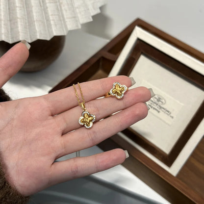 Lucky Clover Braided Ring