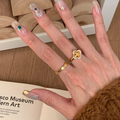 Lucky Clover Braided Ring