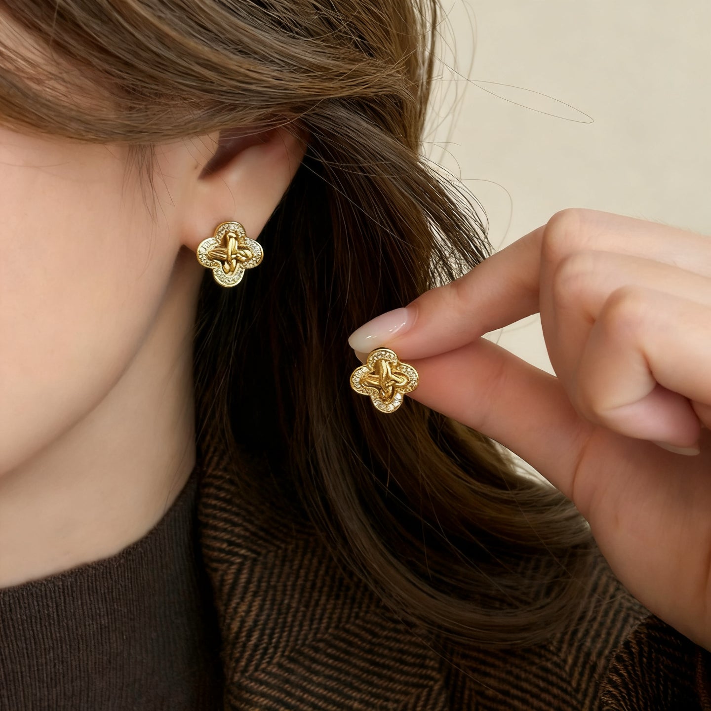 Lucky Clover Braided Ring