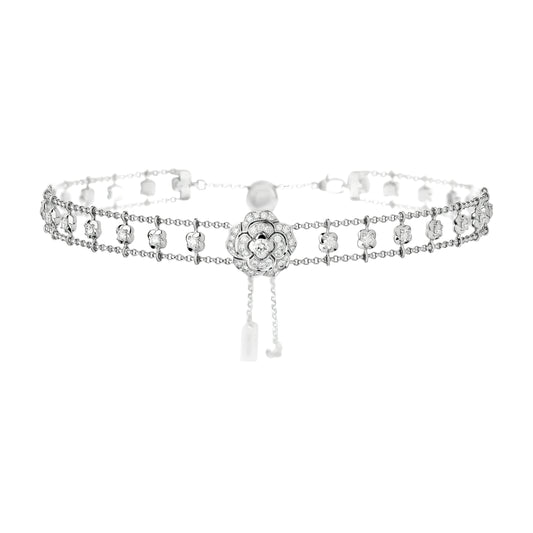 Bouton de Camélia Supple Choker