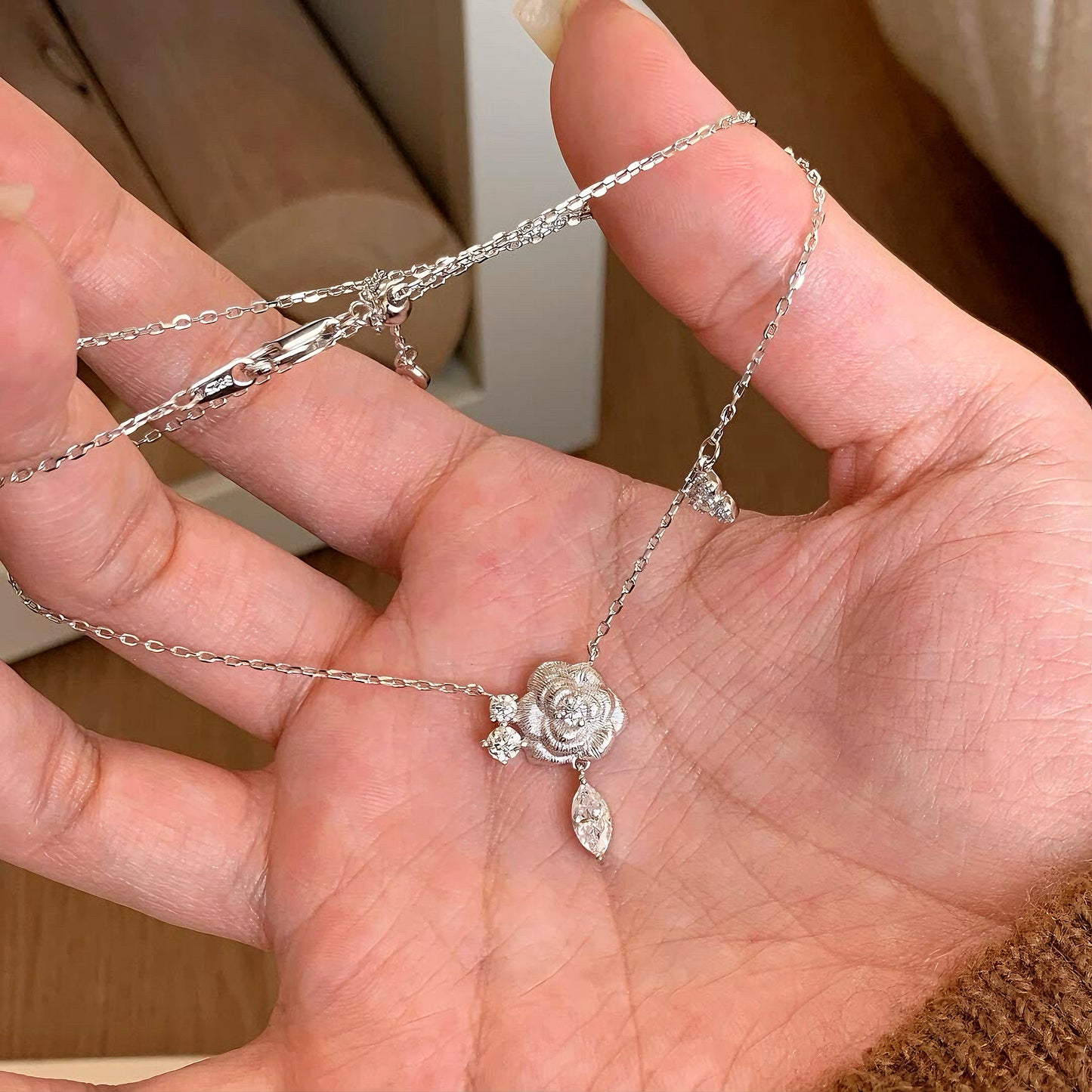 Vintage Camellia Necklace