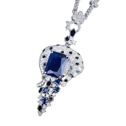 Pavé Panther Sapphire Ring