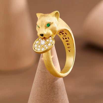 Golden Panther Ring