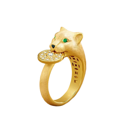 Golden Panther Ring