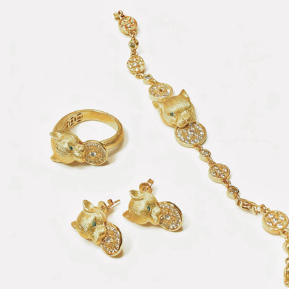 Golden Panther Ring